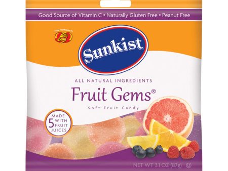 Jelly Belly Sunkist Fruit Gems Assorted Chewy Candy 3.1 oz Hot on Sale