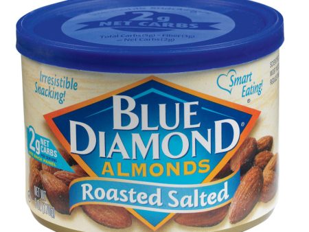 Blue Diamond Roasted Salted Almonds 6 oz Can Discount