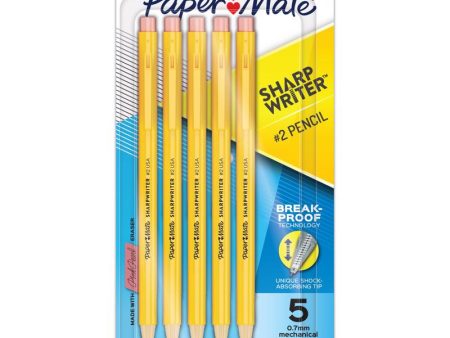 Paper Mate SharpWriter #2 0.7 mm Mechanical Pencil 5 pk Hot on Sale