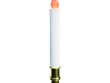 Celebrations LED Golden White Flickering Candle 9 in. Supply