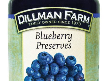 Dillman Farm All Natural Blueberry Preserves 16 oz Jar Discount