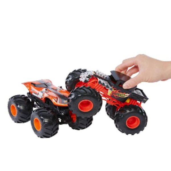 Hot Wheels Monster Trucks Cars Die Cast Black Red Fashion