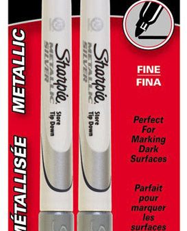 Sharpie Metallic Silver Fine Tip Permanent Marker 2 pk Sale