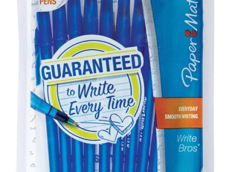 Paper Mate Write Bros Blue Ball Point Pen 10 pk Supply