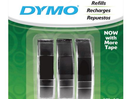 Dymo Self-Adhesive 3 8 in. W X 9.8 ft. L Black Embossing Label Maker Tape Discount