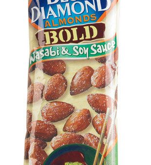 Blue Diamond Bold Wasabi and Soy Sauce Almonds 1.5 oz Bagged Hot on Sale