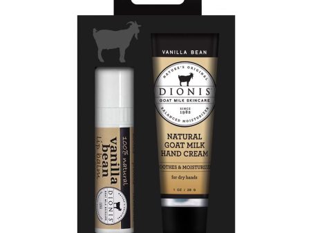 Dionis Goat Milk & Vanilla Bean Scent Hand Cream and Lip Balm 1.28 oz 2 pk Cheap