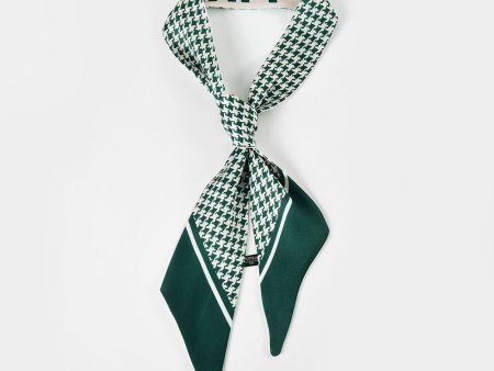 SF1267-GREEN Charming New Fashion Style Houndstooth Long Scarf Hot on Sale