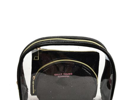 SY2184 BLACK - Transparent Saddle Shaped Set Bags For Sale