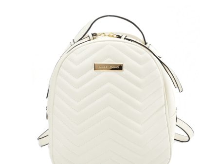 VK5535 WHITE - Solid Color Backpack With Hardware Decoration Online now