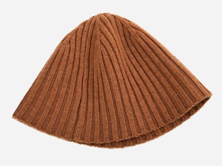 HW003-BROWN -   Ladies autumn winter knitted bucket hat Hot on Sale