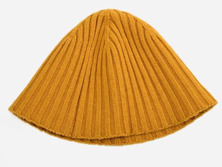 HW003-YELLOW -   Ladies autumn winter knitted bucket hat Discount