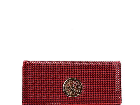 VKP1605 RED - Long Spotted Wallet With Hardware Decoration For Cheap