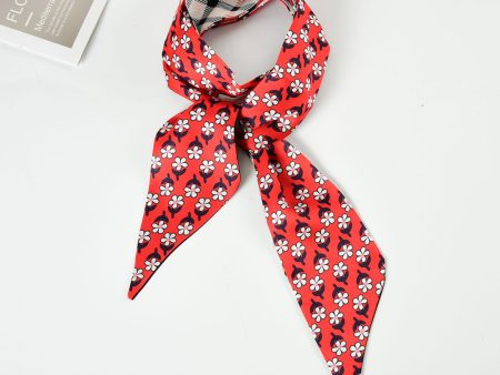 SF1270-RED Charming New Fashion Style Flowers Long Scarf Online now