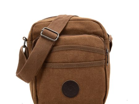 VK5494 Brown - Sports Cross Body Bag With Multiple Pockets For Sale