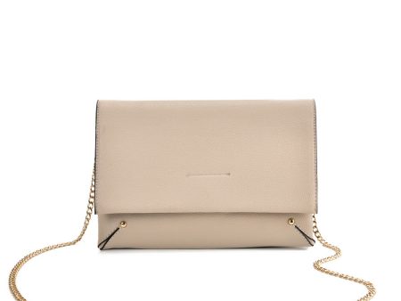 VK2121 BEIGE - Simple Solid Color Leather Handbag Online Hot Sale