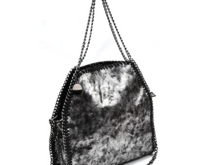 VK5326-1 Grey - Retro Bucket Bag With Chain Handel (was £11.00) Online Hot Sale