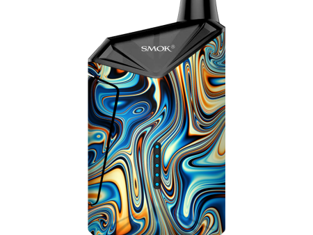 Blue Orange Psychadelic Oil Slick Smok  X-Force AIO Kit  Skin Discount