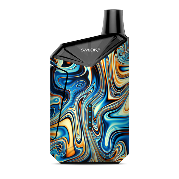 Blue Orange Psychadelic Oil Slick Smok  X-Force AIO Kit  Skin Discount