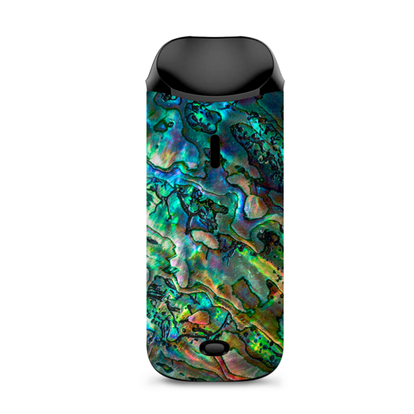 Abalone Shell Swirl Neon Green Opalescent Vaporesso Nexus AIO Kit Skin For Discount