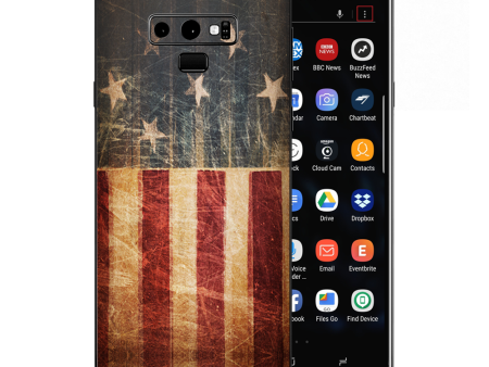 Vintage American Flag Distressed Red White Blue Samsung Galaxy Note 9 Skin Fashion