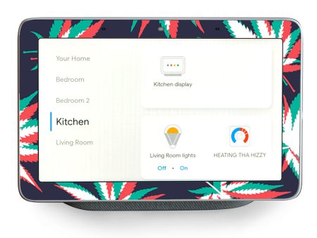 3D Holographic Week Pot Leaf Google Home Hub Skin For Cheap