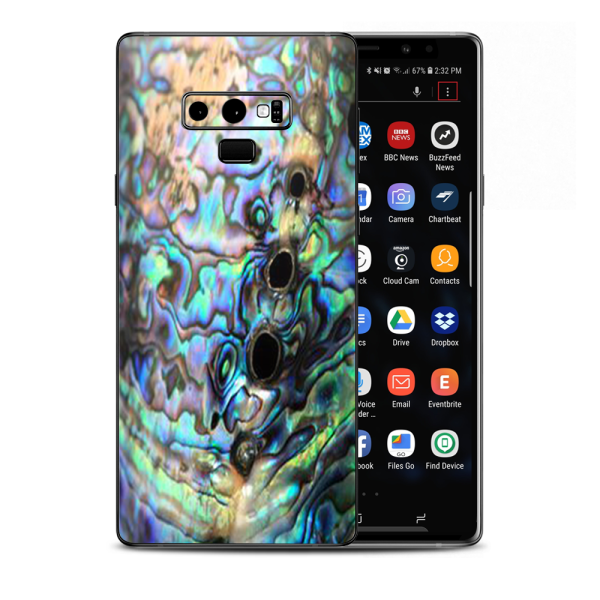 Abalone Swirl Shell Design Blue Samsung Galaxy Note 9 Skin For Discount