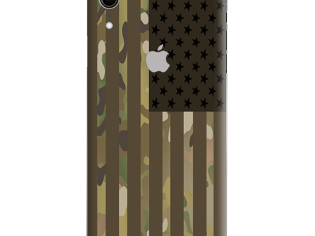 American Flag Camo Military Service Usa Desert Apple iPhone XR Skin Cheap