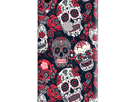 Sugar Skulls Red Black Dia De Los Apple iPhone XR Skin Online now