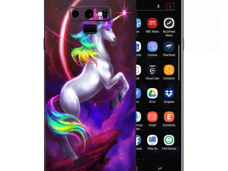 Unicorn Rainbows Space Samsung Galaxy Note 9 Skin Fashion