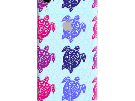 Turtles Colored Hawaiian Apple iPhone XR Skin Online now