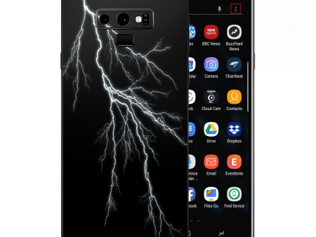 White Lighting Black Background Samsung Galaxy Note 9 Skin For Sale