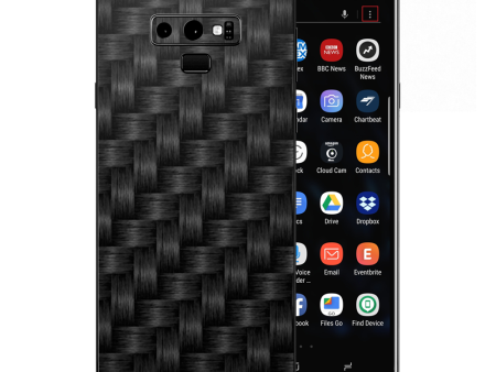 Black Grey Carbon Fiber Weave Samsung Galaxy Note 9 Skin Supply