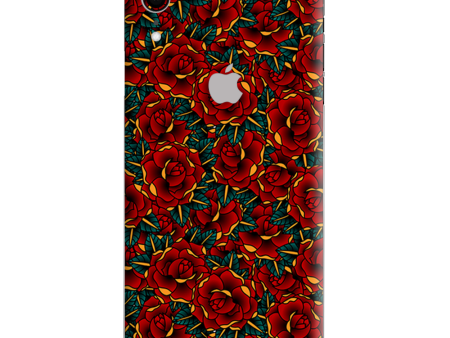 Red Gold Roses Tattoo Apple iPhone XR Skin Hot on Sale