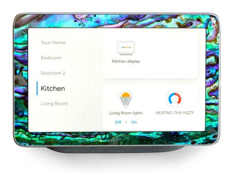 Abalone Ripples Green Blue Purple Shells Google Home Hub Skin Discount