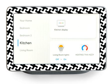 Black N White Visual Effect Google Home Hub Skin Online