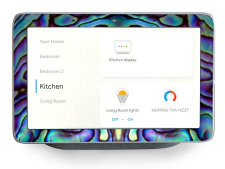 Abalone Sea Shell Green Blue Purple Google Home Hub Skin on Sale