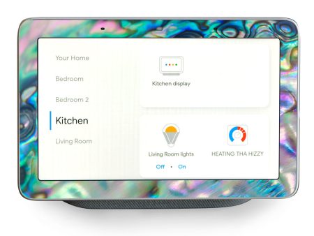 Abalone Shell Pink Green Blue Opal Google Home Hub Skin For Cheap