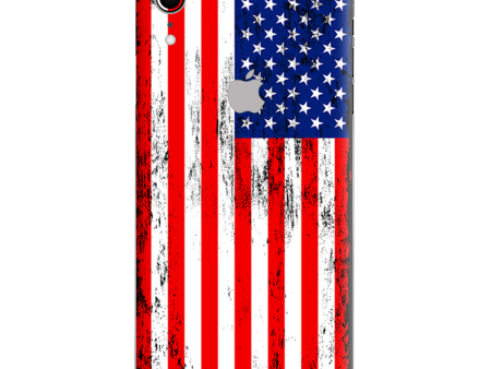 American Flag Distressed Red White Blue Apple iPhone XR Skin Online Hot Sale