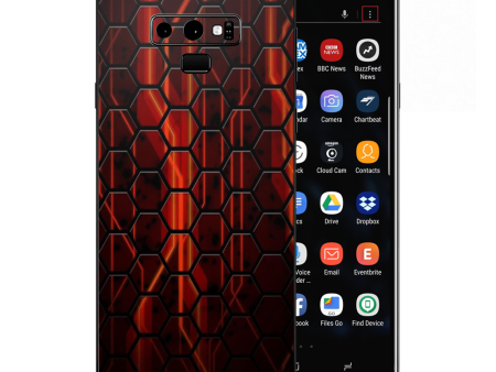 Abstract Red Metal Samsung Galaxy Note 9 Skin Supply