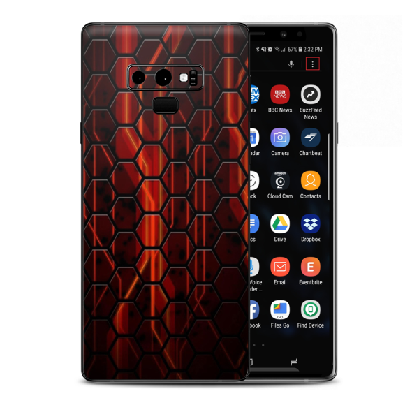 Abstract Red Metal Samsung Galaxy Note 9 Skin Supply