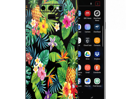 Tropical Flowers Pineapple Hibiscus Hawaii Samsung Galaxy Note 9 Skin Online Hot Sale