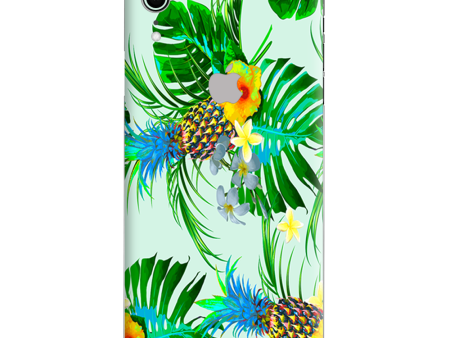 Tropical Floral Pattern Pineapple Palm Trees Apple iPhone XR Skin Cheap