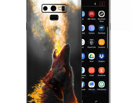 Wolf Howling At Moon Samsung Galaxy Note 9 Skin Sale