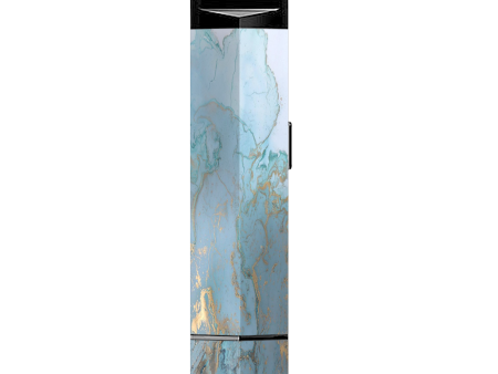 Teal Blue Gold White Marble Granite Suorin Edge Pod System Skin For Discount