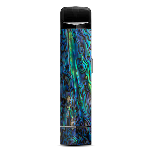 Abalone Shell Green Swirl Blue Gold Suorin Edge Pod System Skin For Discount