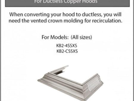 ZLINE Vented Crown Molding Profile 6 for Wall Mount Range Hood in DuraSnow Stainless Steel (CM6V-KB-S304) Online Hot Sale