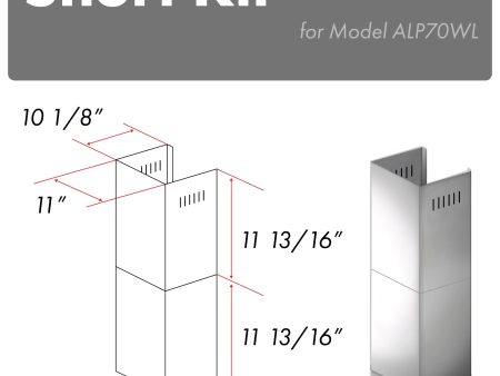 ZLINE 2-12 in. Short Chimney Pieces for 7 ft. to 8 ft. Ceilings (SK-ALP70WL) Cheap