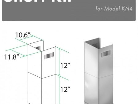 ZLINE 2-12 in. Short Chimney Pieces for 7 ft. to 8 ft. Ceilings (SK-KN KN4) Online